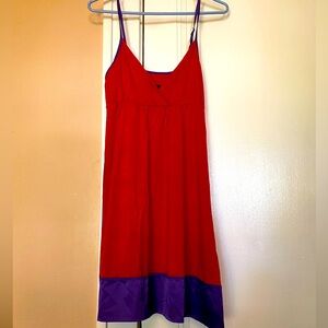 Y2K Express red & purple empire waist sleeveless dress size small